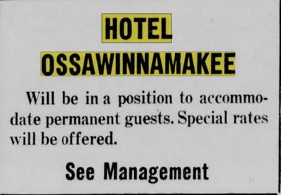 Hotel Ossawinamkee - Aug 27 1948 Ad (newer photo)